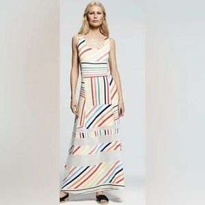 Peter Som Size Small Maxi Dress Stripes Sleeveless